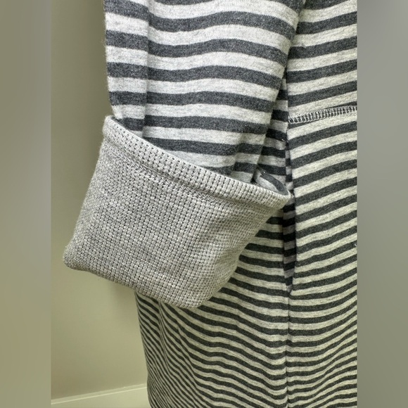 Soft Surroundings Chill Time dress cotton grey gray white long sleeve cozy comfy - Picture 8 of 11
